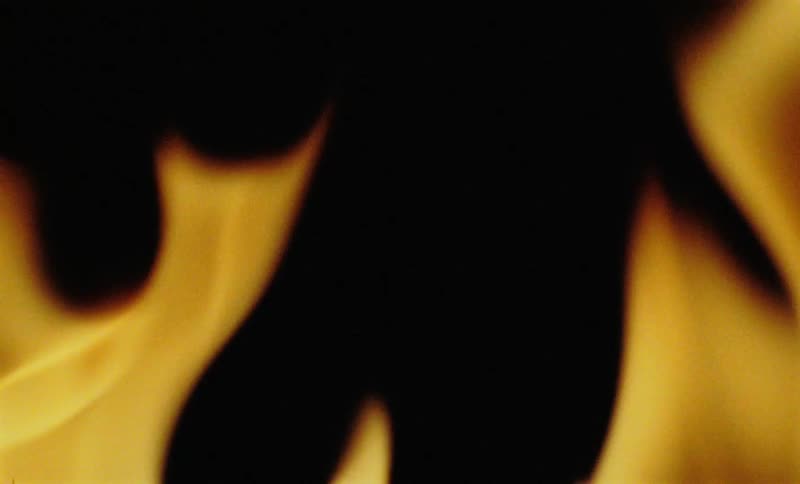 A footage of a burning fire