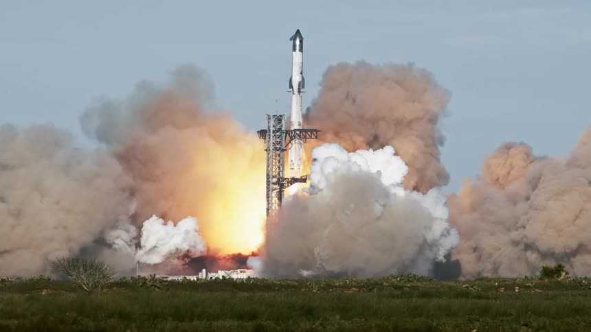 Rocket launching from earth