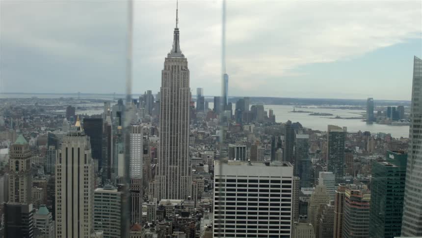 Looking out the window at the empire state building
