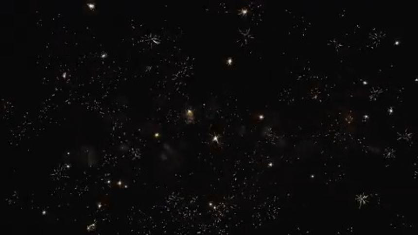View of the sky with fireworks at night