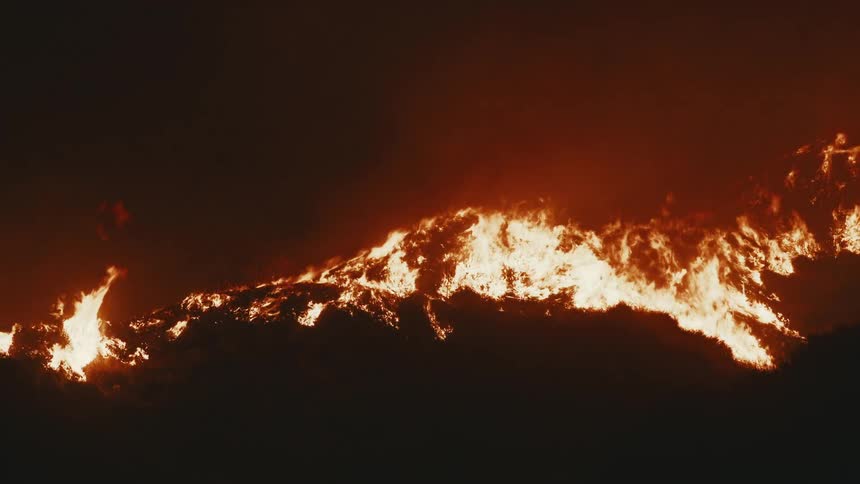 A raging fire across the land