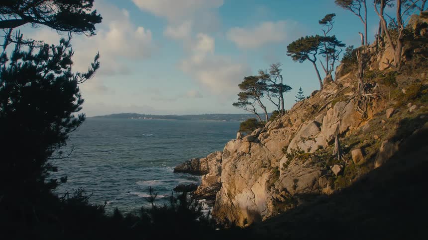 Looking out over a coastal cliff