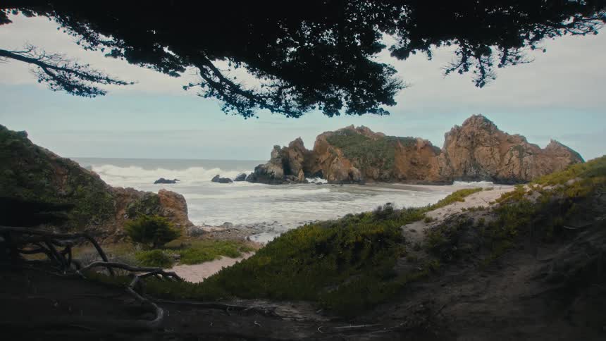 Looking out towards the coast