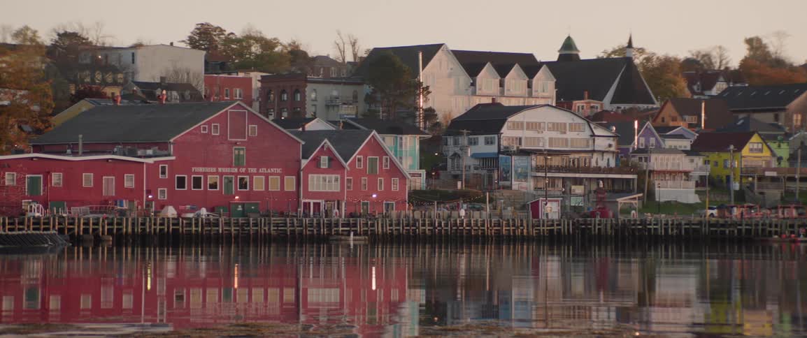Classic fishing town buildings and houses