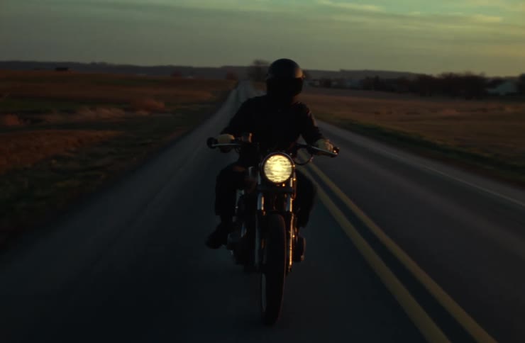 A footage of a person riding a bike