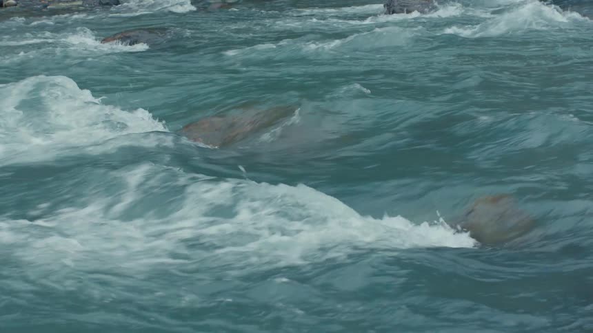River flowing rapidly over rocks