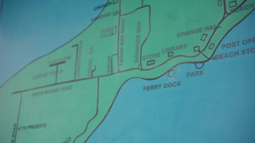 A close up clip of a map
