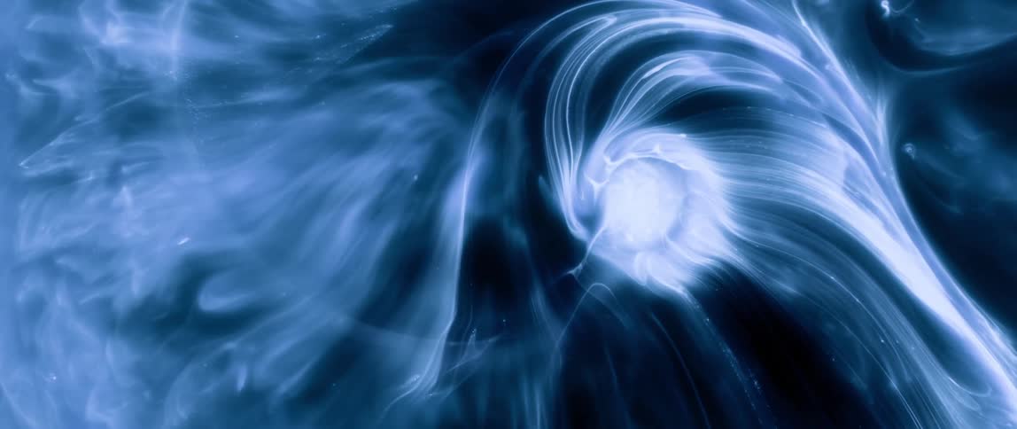 Psychedelic vortex in blue color and abstract movement