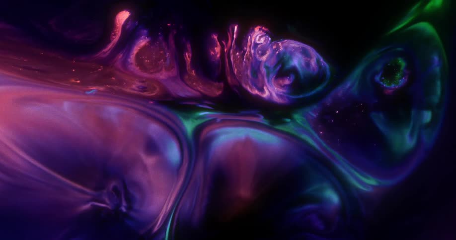 Colorful neon liquid bubbling on an abstract background