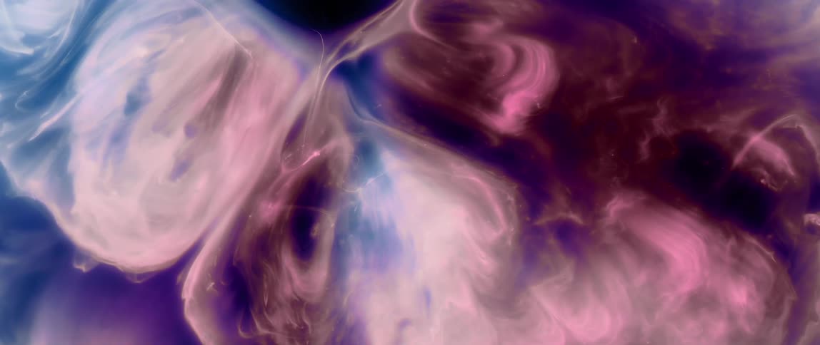 Abstract liquid texture in violet and blue colors in motion