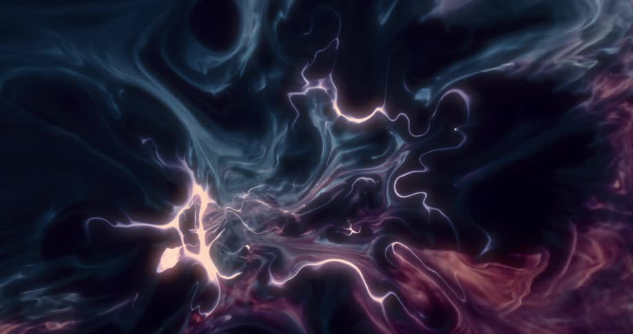 Abstract violet liquid expanding against a black background