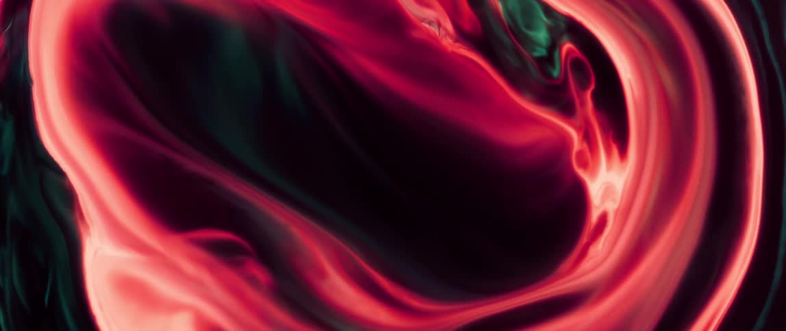 A swirling vortex of fiery orange and dark maroon hues dominates the frame creating a dynamic and abstract design