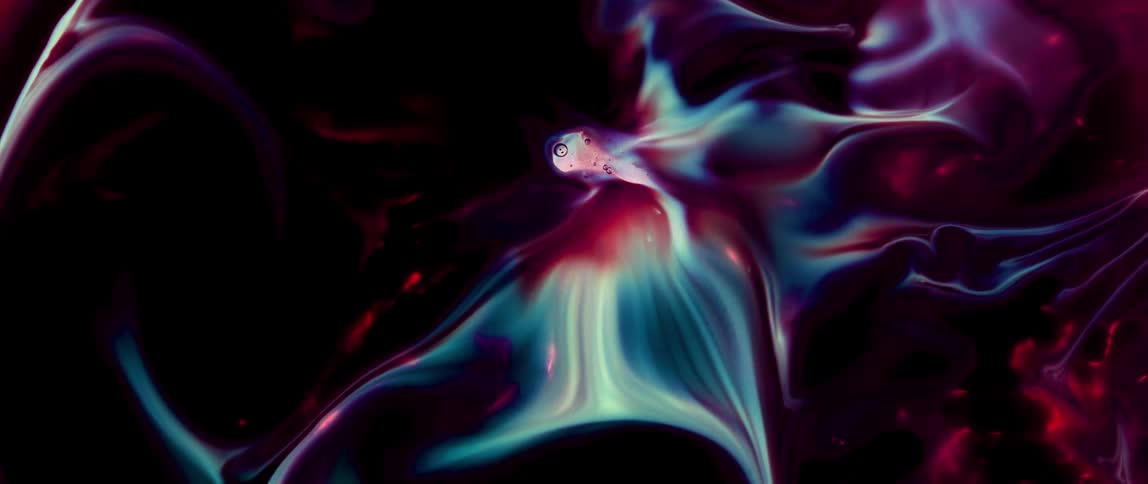 Extreme close up on fluid patterns forming organic textures