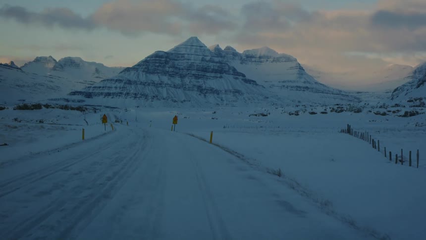 A footage of a snow mountain area