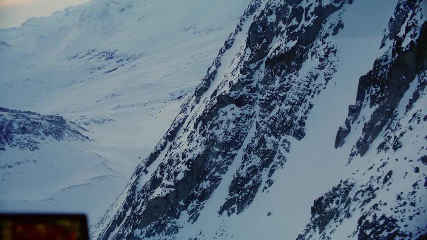A footage of an ice mountain