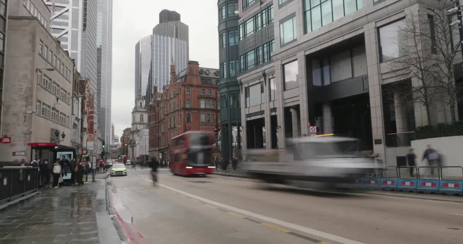 A footage of a really busy street