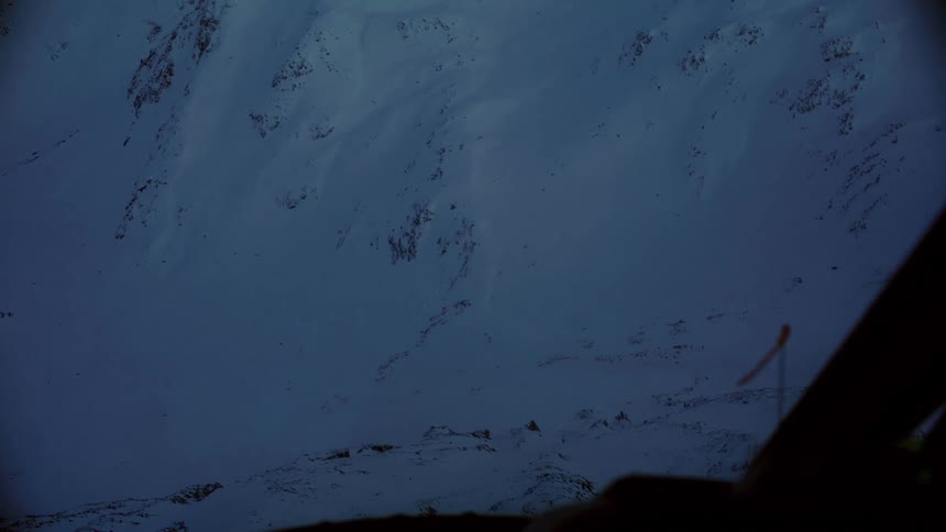 A footage of the ice arctic mountain