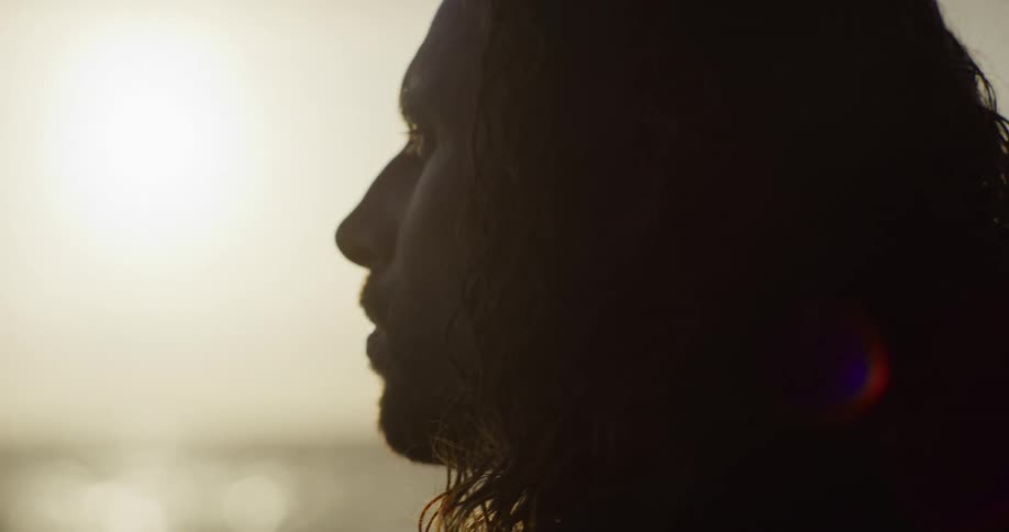 A footage of a mans face