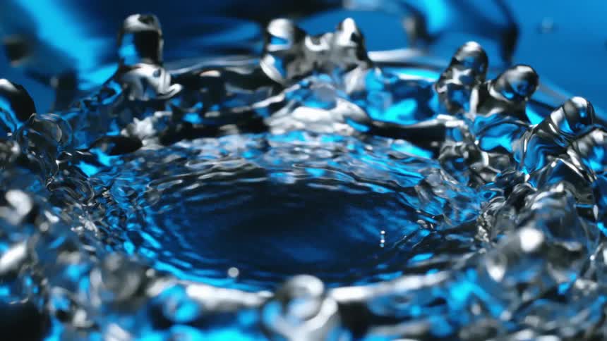 A footage of a water splash