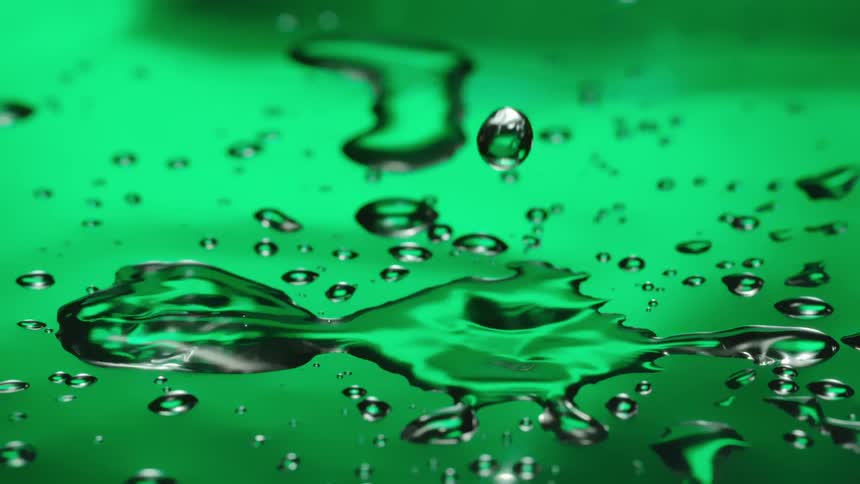 A clip of a water droplet on a surface