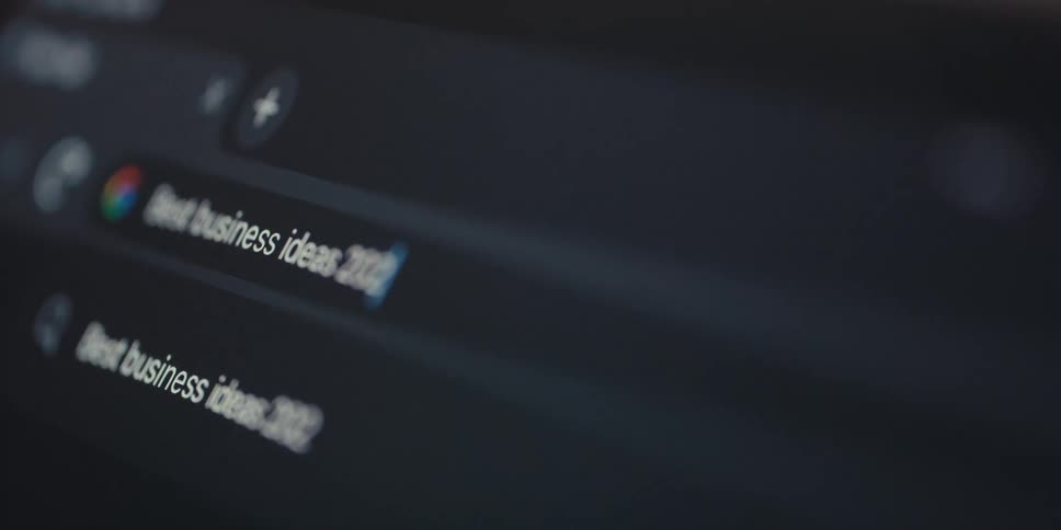 Close up of screen displaying text being typed