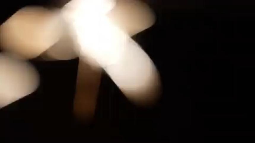 Defocused sparks create an abstract effect