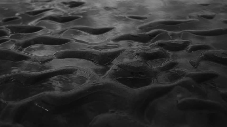The sand is covered with water