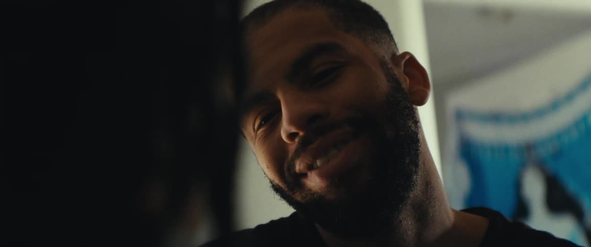 Portrait of a bearded man talking