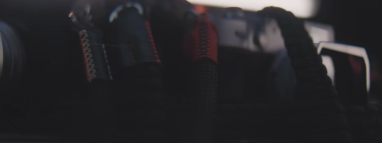 Close up of a camera on a table