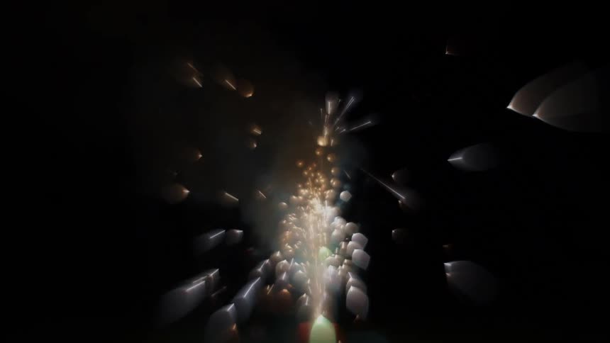 Sparks coming out of an object against a dark background