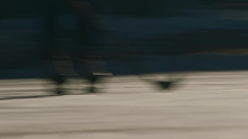Person skating on a hockey rink