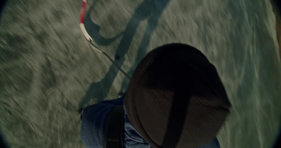 Man in cap playing hockey