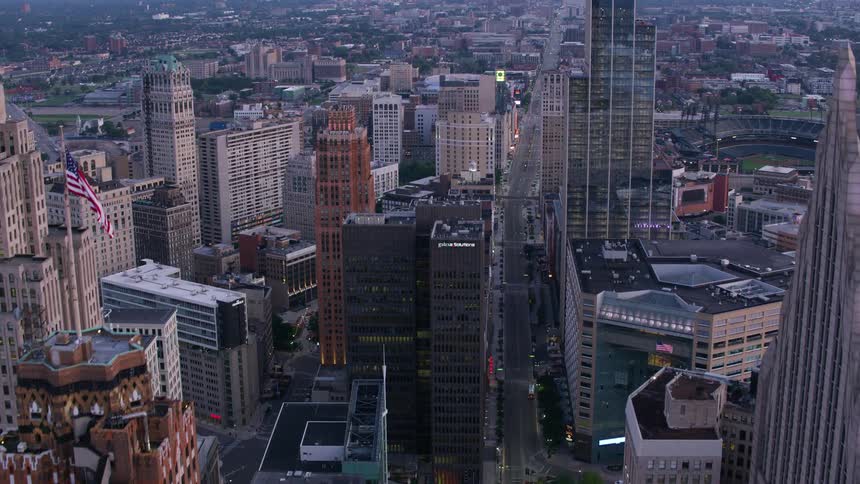 Modern skyscrapers in a metropolis