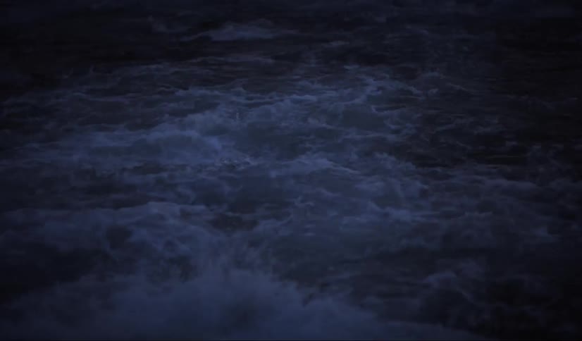 Close up of flowing river waters