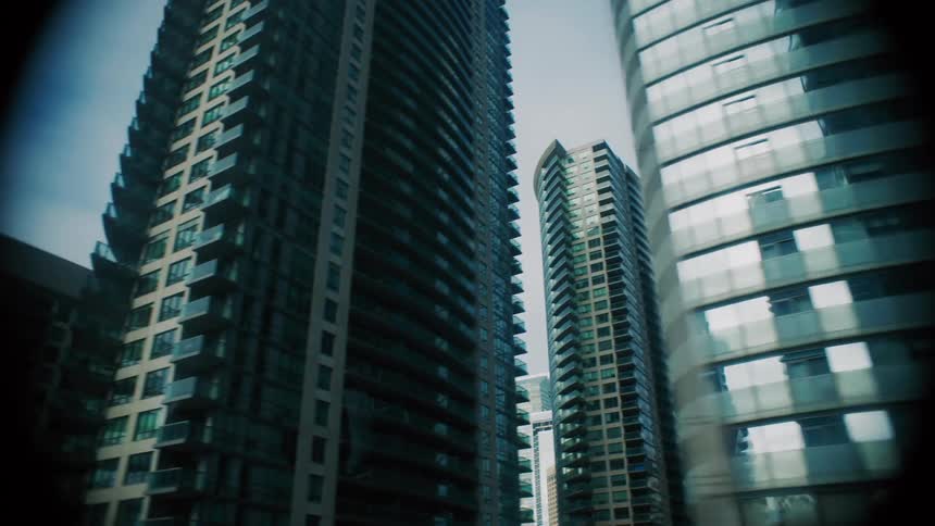 Skyscrapers and the cn tower in downtown toronto ontario