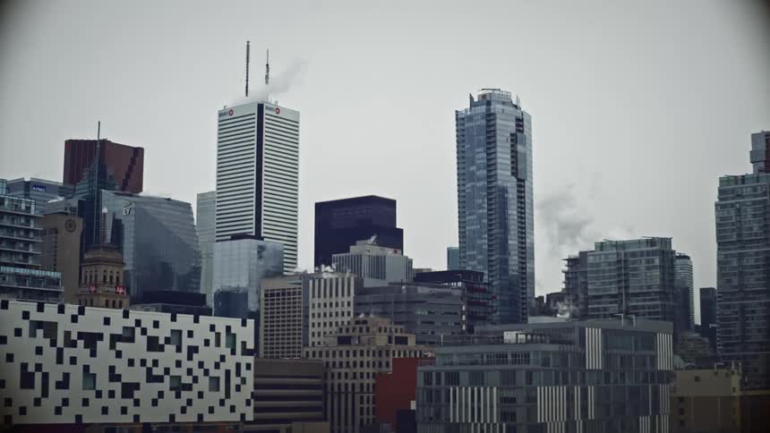 Panorama of a metropolis on a cloudy day
