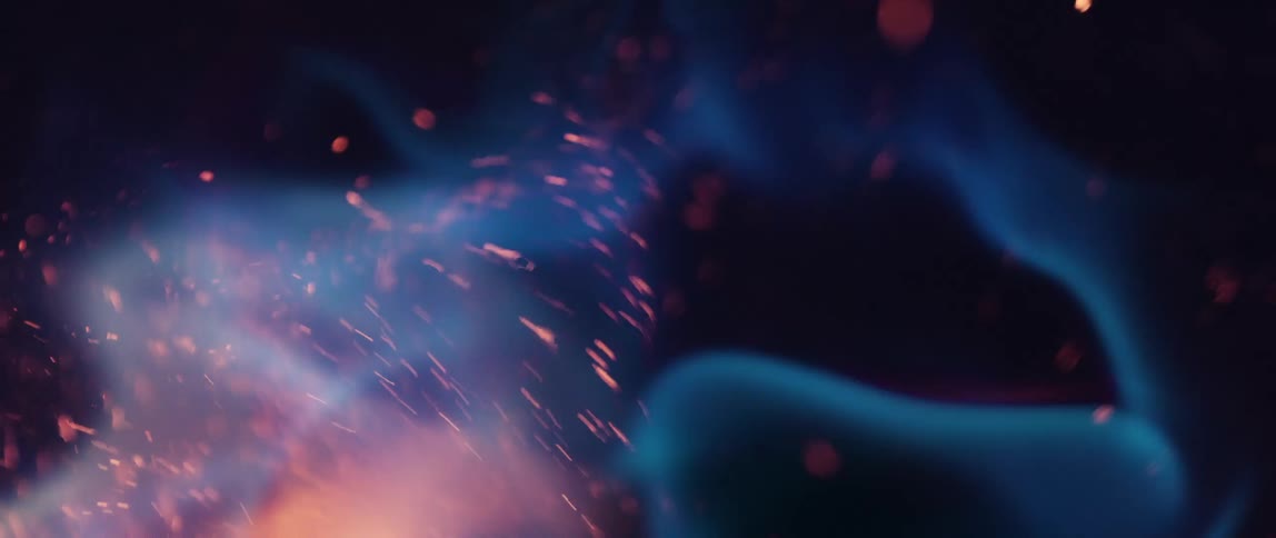Extreme close up on fire flames