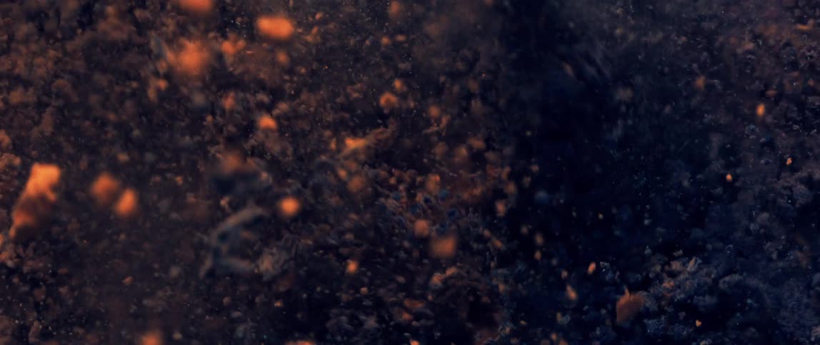 Dust falling on a turbulent abstract surface