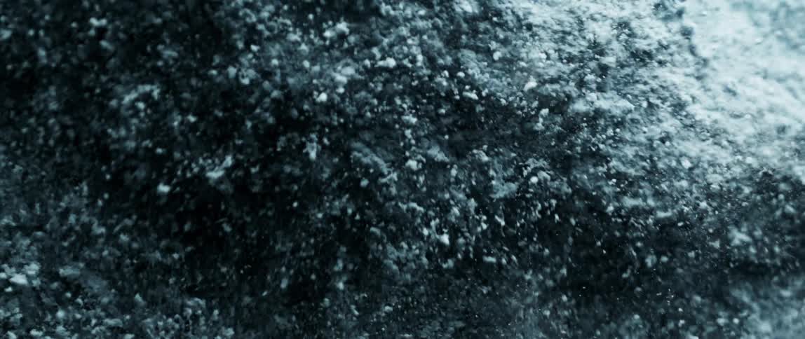Close up of a shimmering white powder