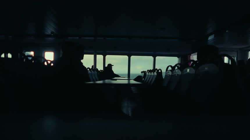 The boat rocks as it transports people in the ocean
