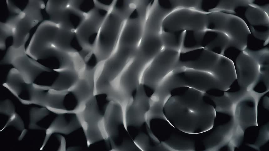 Water Cymatics, Vibrating patterns of white light in black liquid