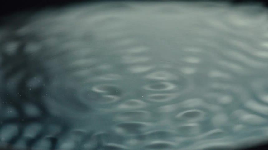 Water Cymatics, Abstract movement in a textured liquid