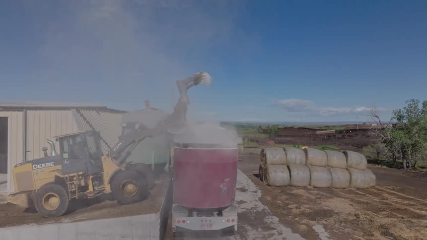 A footage of a tractor at a construction site