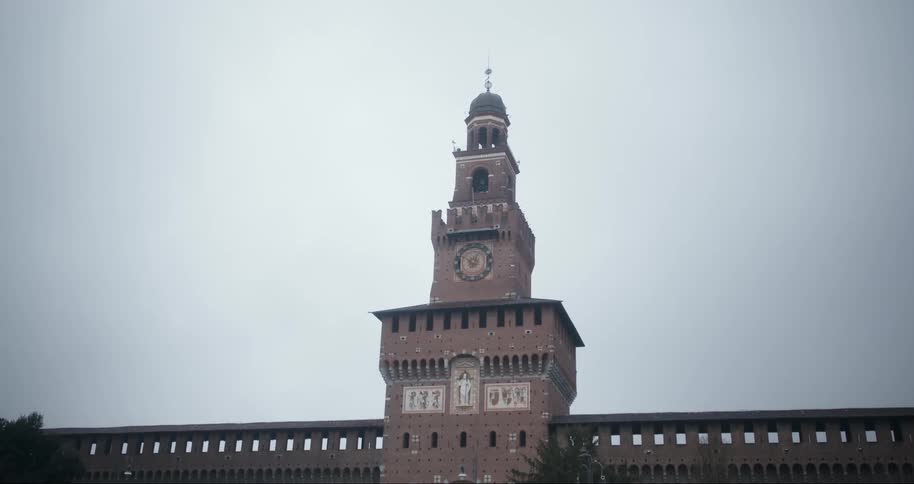 Bell tower against a cloudy sky