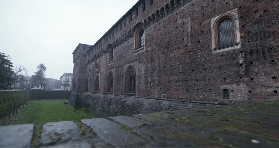 Exterior side of a castle fort
