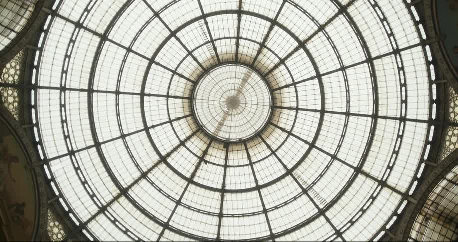 View up a classic glass dome