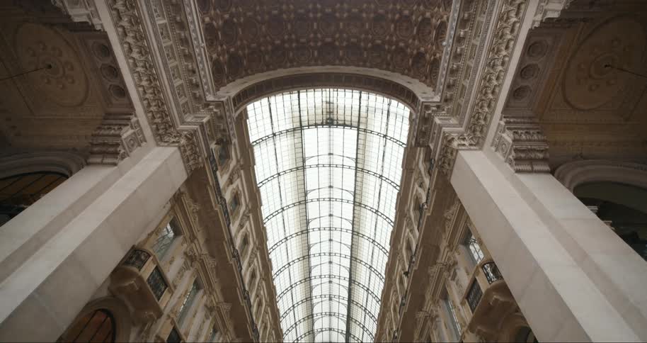 Artistic glass ceiling of a cathedral