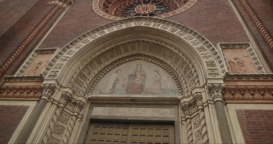 Classical and artistic exterior of a cathedral