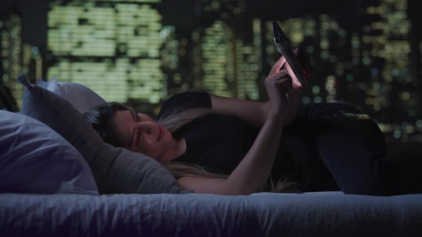 A clip of a lady operating a smartphone