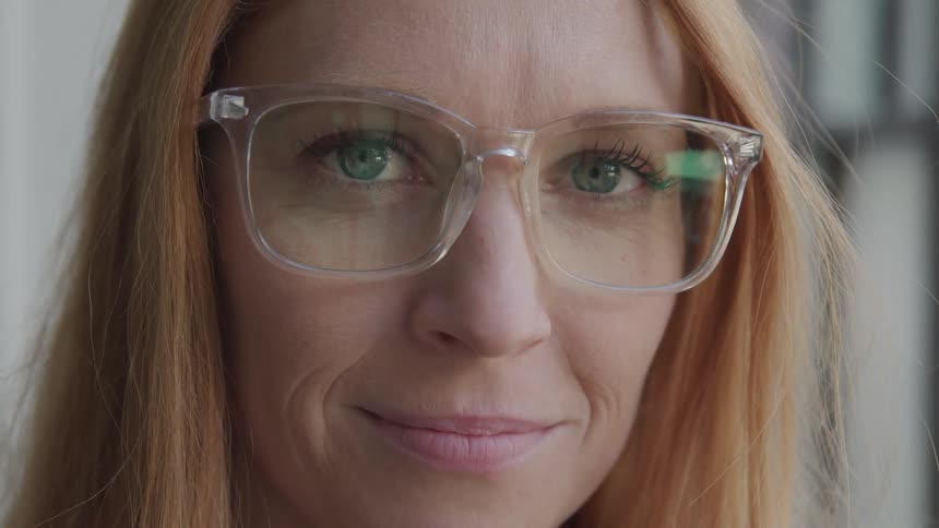 A close up clip of a ladys face